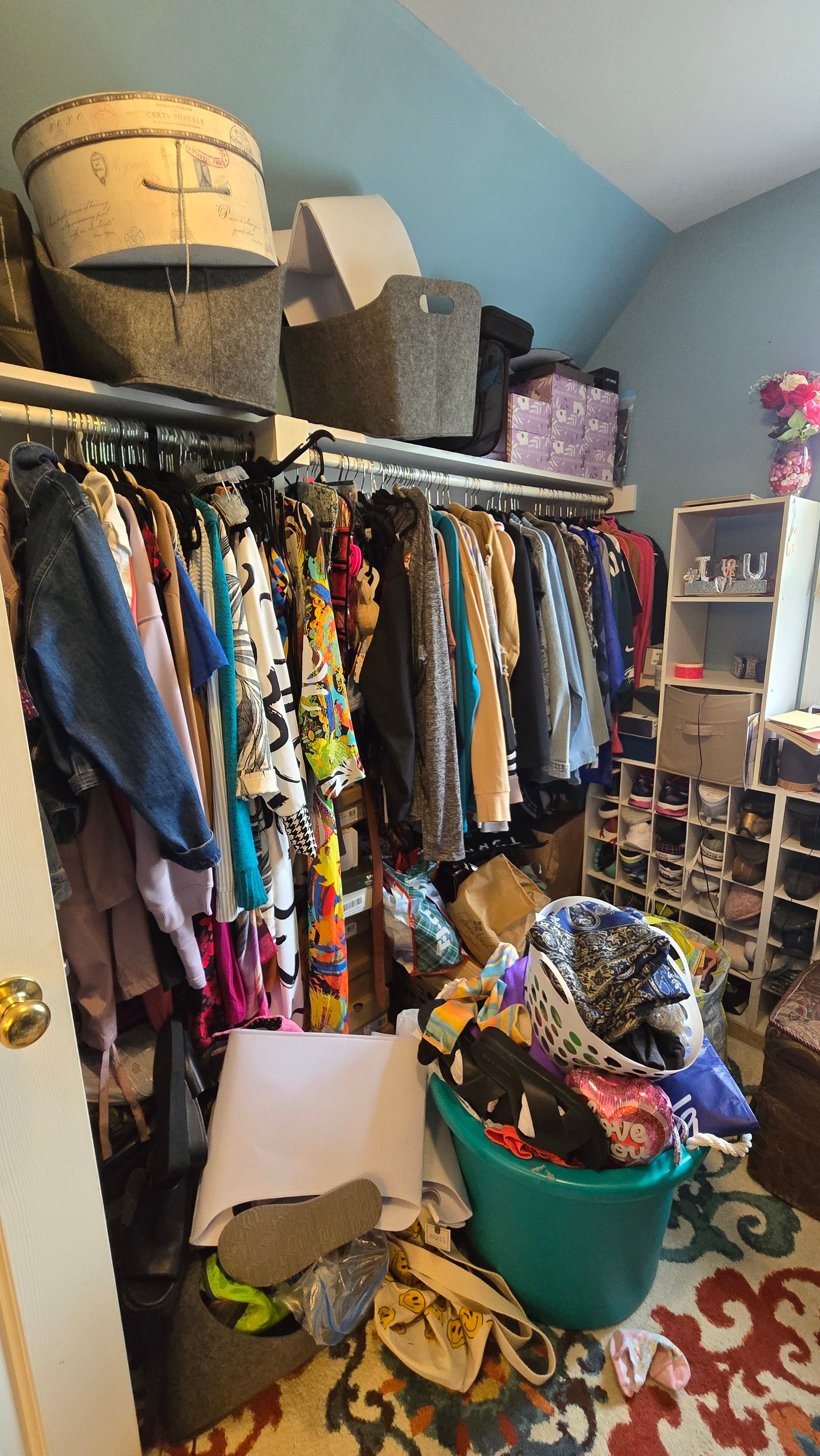 Carmella's closet before